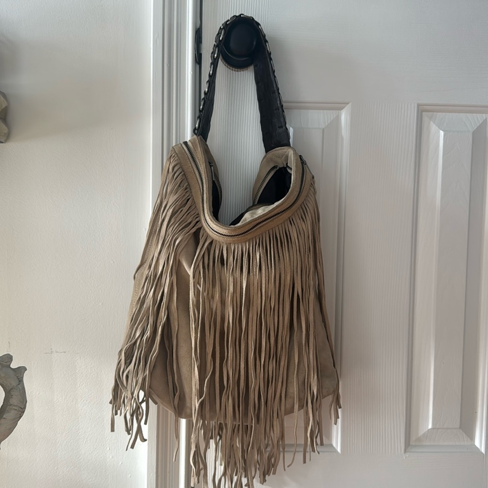 Authentic Moschino Suede Fringe Bag